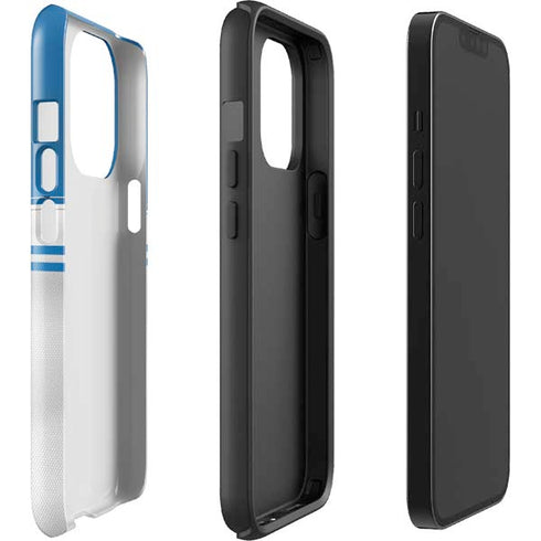 NFL Detroit Lions White Striped iPhone 15 Pro Impact Case